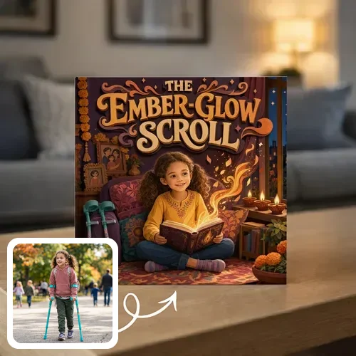 Personalized storybook - The Ember-Glow Scroll - Genie in a Book