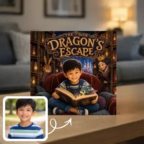 Personalized storybook - The Book Dragon's Escape - Genie in a Book